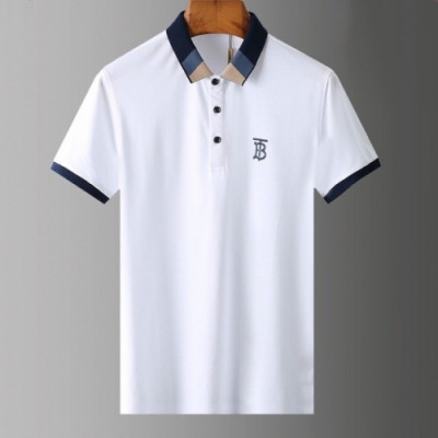 [버버리]Burberry 2020 Mens Logo Silket Short Sleeved Polo Tshirts - 버버리 2020 남성 로고 실켓 폴로 반팔티 Bur02608x.Size(m - 3xl).화이트
