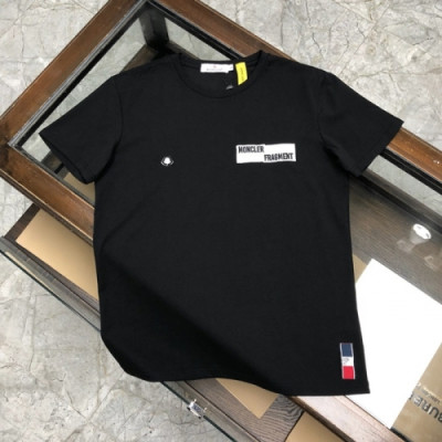 [매장판]Moncler 2020 Mens Logo Silket Crew-neck Short Sleeved Tshirts - 몽클레어 2020 남성 로고 실켓 크루넥 반팔티 Moc01642x.Size(m - 3xl).블랙