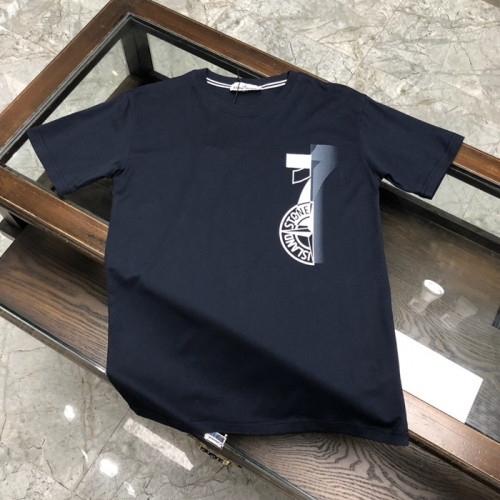 [스톤아일랜드]Stone Island 2020 Mens Crew-neck Cotton Short Sleeved Tshirts - 스톤아일랜드 2020 남성 크루넥 코튼 반팔티 Sto0198x.Size(m - 2xl).네이비