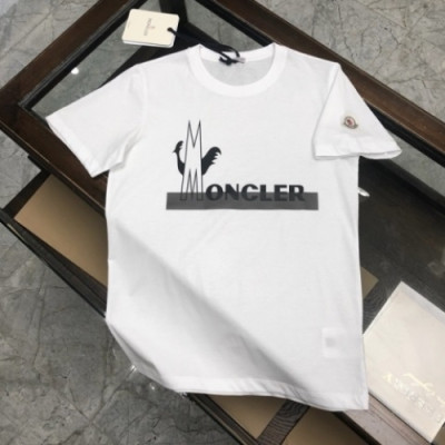 [매장판]Moncler 2020 Mens Logo Silket Crew-neck Short Sleeved Tshirts - 몽클레어 2020 남성 로고 실켓 크루넥 반팔티 Moc01690x.Size(m - 3xl).화이트