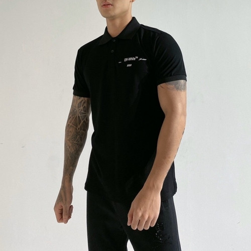 [오프화이트]Off-white 2020 Mens Printing Logo Cotton Polo Short Sleeved Tshirts - 오프화이트 2020 남성 프린팅 로고 코튼 폴로 반팔티 Off0427x.Size(m - 2xl).블랙