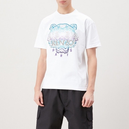 [겐조]Kenzo 2020 Mm/Wm Tiger Cotton Short Sleeved Tshirts - 겐조 2020 남/녀 타이거 캐쥬얼 코튼  반팔티 Ken0108x.Size(s - 2xl).화이트