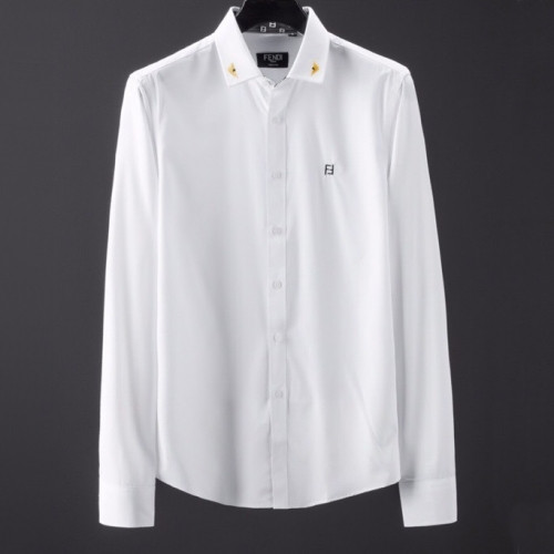 Fendi 2020 Mens Logo Buesiness Cotton Tshirts - 펜디 2020 남성 로고 비지니스 코튼 셔츠 Fen0722x.Size(m - 3xl).화이트