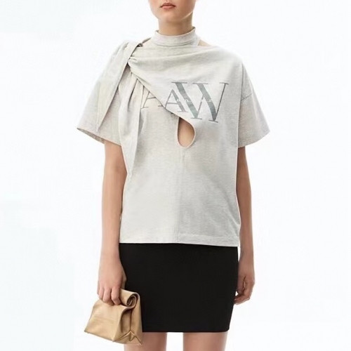 Alexsander Wang Womens Short Sleeved Tshirts - 알렉산더왕 2020 여성 로고 코튼 반팔티 Alw0117x.Size(s - l).그레이