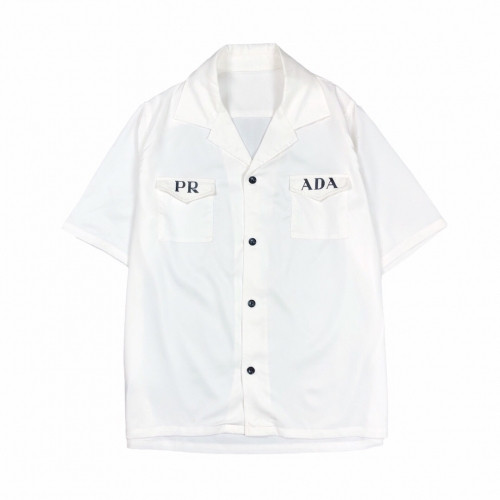 Prada 2020 Mens Basic Silk Short Sleeved Tshirts - 프라다 2020 남성 베이직 실크 반팔 셔츠 Pra01077x.Size(m - 2xl).화이트