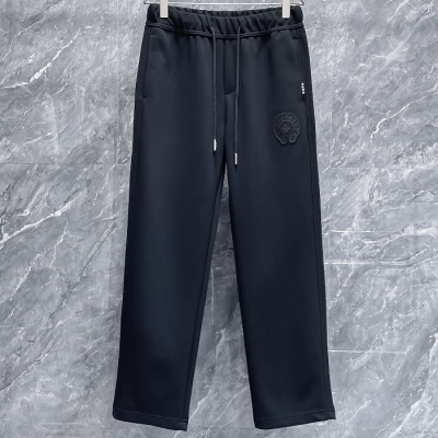 [크롬하츠]Chrome Hearts 2025 Mens Casual Logo Training Pants - 크롬하츠 2025 남성 캐쥬얼 로고 코튼 트레이닝 팬츠 Chr0198x.Size(m - 3xl).블랙