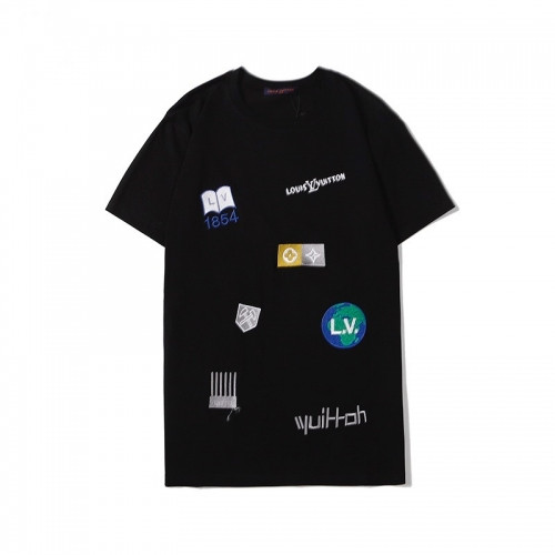 Louis vuitton 2020 Mens Logo Cotton Short Sleeved Tshirts - 루이비통 2020 남성 로고 코튼 반팔티 Lou01992x.Size(s - 2xl).블랙