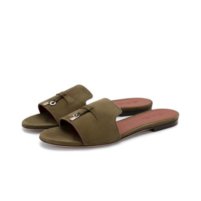 Loro Piana 2020 Ladies Slipper - 로로피아나 2020 여성용 슬리퍼 LOROS0001.Size(235 - 260).카키