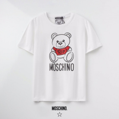 [모스키노]Moschino 2020 Mm/Wm Logo Cotton Short Sleeved Tshirts - 모스키노 2020 남자 로고 코튼 반팔티 Mos0096x.Size(s - 2xl).화이트