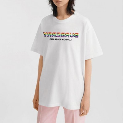 Burberry Mm/Wm Logo Cotton Short Sleeved Tshirts - 버버리 2020 남/녀 로고 코튼 반팔티 Bur02805x.Size(xs - l).화이트
