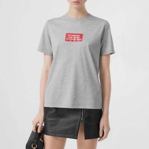 Burberry Mm/Wm Logo Cotton Short Sleeved Tshirts - 버버리 2020 남/녀 로고 코튼 반팔티 Bur02814x.Size(s - 2xl).그레이