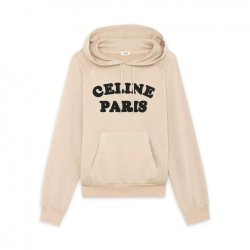 Celine Mm/Wm Logo Cotton Hoodie - 셀린느 2020 남자 로고 코튼 후드티 Cel0068x.Size(s - l).베이지