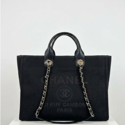 Chanel Tote Shoulder Midium Shopper Bag,38CM - 샤넬  여성용 토트 미듐 숄더 쇼퍼백,CHAB1566,38CM,블랙