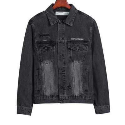 [오프화이트]Off-white 2020 Mens Logo Casual Denim Jackets - 오프화이트 2020 남성 로고 캐쥬얼 데님 재킷 Off0481x.Size(s - xl).다크그레이
