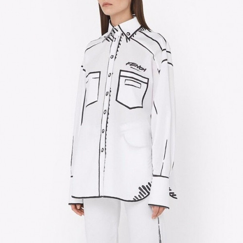 Fendi Womens Trendy Tshirts - 펜디 여성 트렌디 셔츠 - fen769x