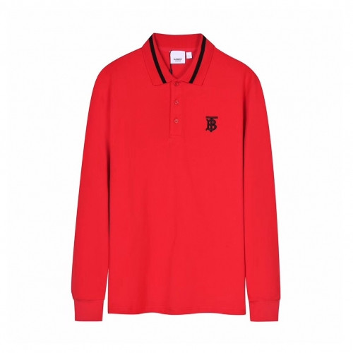 [버버리]Burberry 2020 Mens Logo Casual Cotton Polo Tshirts - 버버리 2020 남성 로고 캐쥬얼 코튼 폴로 맨투맨 Bur02846x.Size(m - 2xl).레드