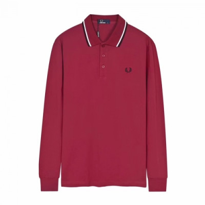Fredperry 2020 Mens Cotton Polo Tshirts - 프레드페리 2020 남성 코튼 폴로 긴팔티 Fre0020x.Size(m - 2xl).버건디