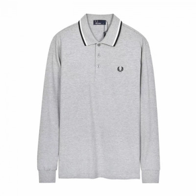 Fredperry 2020 Mens Cotton Polo Tshirts - 프레드페리 2020 남성 코튼 폴로 긴팔티 Fre0022x.Size(m - 2xl).그레이
