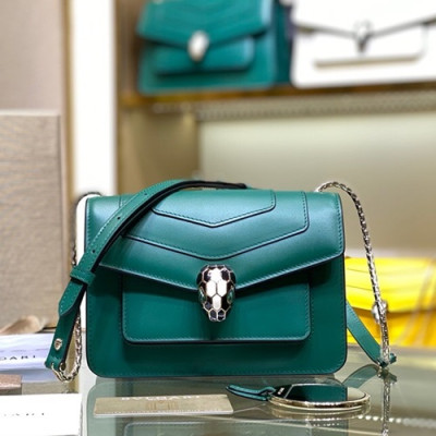 Bvlgari 2020 Serpenti Chain Shoulder Bag,19CM - 불가리 2020 세르펜티 체인 숄더백,BVLB0255,19cm,청색