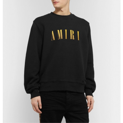 Amiri 2020 Mens Logo Casual Cotton Man-to-man - 아미리 2020 남성 로고 캐쥬얼 코튼 맨투맨 Ami0108x.Size(s - xl).블랙
