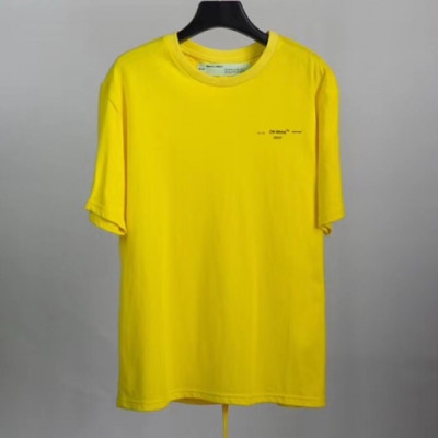 [오프화이트]Off-white 2020 Mm/Wm Printing Logo Crew - neck Cotton Short Sleeved Tshirts - 오프화이트 2020 남/녀 프린팅 로고 코튼 반팔티 Off0547x.Size(s - xl).옐로우