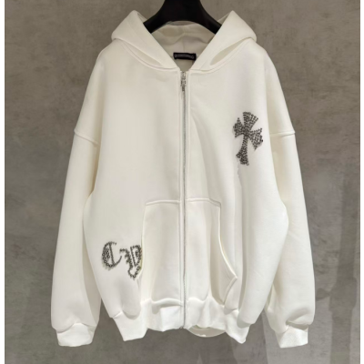 크롬하츠 남성 라운드 후드집업 - Chrome Hearts Mens Round Hoodie - chc0259x