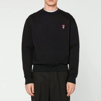 Ami 2020 Mens Logo Casual Cotton Man-to-man - 아미 2020 남성 로고 코튼 맨투맨 Ami0040x.Size(xs - l).블랙