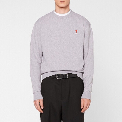 Ami 2020 Mens Logo Casual Cotton Man-to-man - 아미 2020 남성 로고 코튼 맨투맨 Ami0041x.Size(xs - l)그레이