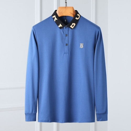 [버버리]Burberry 2020 Mens Logo Casual Cotton Polo Tshirts - 버버리 2020 남성 로고 캐쥬얼 코튼 폴로 맨투맨 Bur02955x.Size(m - 3xl).블루