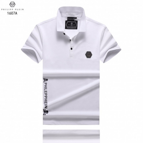 Philipp Plein Mens Logo Cotton Short Sleeved Polo Tshirts - 필립플레인 2020 남성 로고 코튼 폴로 반팔티 Phi0129x.Size(m - 3xl).화이트
