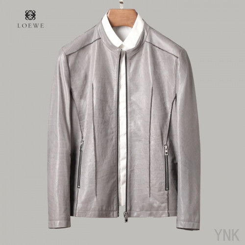 Loewe 2020 Mens Logo Casual Leather Jackets - 로에베 2019 남성 로고 캐쥬얼 가죽 재킷 Loe0297x.Size(m - 3xl).그레이