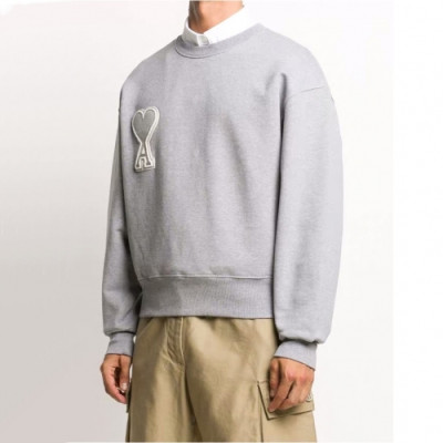 Ami 2020 Mens Logo Casual Cotton Man-to-man - 아미 2020 남성 로고 코튼 맨투맨 Ami0042x.Size(s - xl)그레이