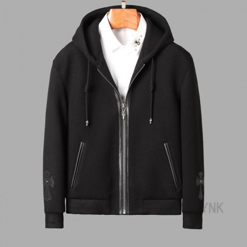 [크롬하츠]Chrome Hearts 2020 Mens Logo Casual Leather Jacket - 크롬하츠 2020 남성 로고 캐쥬얼 가죽 자켓 Chr0295x.Size(m - 3xl).블랙
