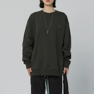 Acne 2020 Mm/Wm Logo Oversize Cotton Man-to-man - 아크네 2020 남/녀 로고 오버사이즈 코튼 맨투맨 Acn0103x.Size(s - xl).카키