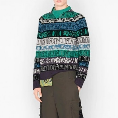 Dior 2020 Mens Retro Logo Crew-neck Sweaters - 디올 2020 남성 레트로 로고 크루넥 스웨터 Dio0879x.Size(xs - xl).그린