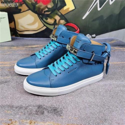 Buscemi 2020 Men's Leather Sneakers - 부세미 2020 남성용 레더 스니커즈 , BUSS0031, Size(240-275), 블루