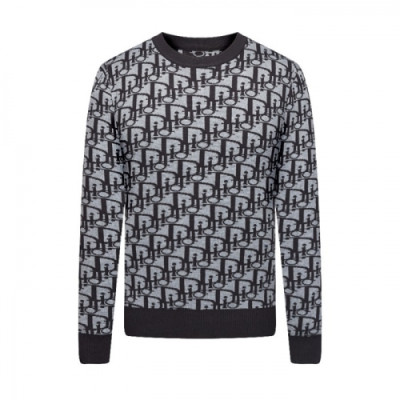 [디올]Dior 2020 Mens Retro Logo Crew-neck Sweaters - 디올 2020 남성 레트로 로고 크루넥 스웨터 Dio0889x.Size(m - 2xl).그레이