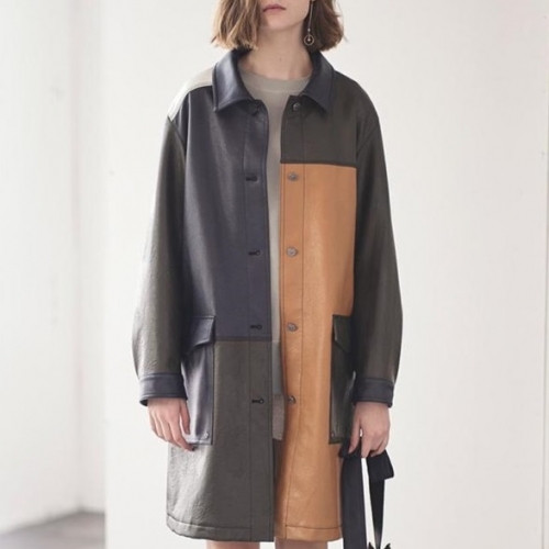 Hermes Womens Leather Jacket - 에르메스 여성 로고 캐쥬얼 인조 가죽 자켓 - her538x