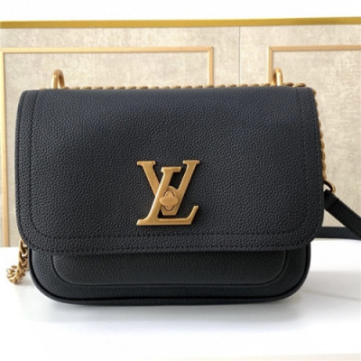 [루이비통] Louis Vuitton 2020 Women's Leather Shoulder Bag,23cm - 루이비통 2020 여성용 레더 숄더백,23cm,LOUB2260, 블랙