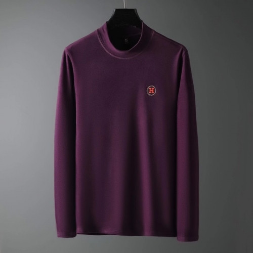 [에르메스]Hermes 2020 Mens Turtle-neck Casual Cotton Tshirts- 에르메스 2020 남성 터틀넥 캐쥬얼 코튼 긴팔티 Her0544x.Size(m - 3xl).퍼플