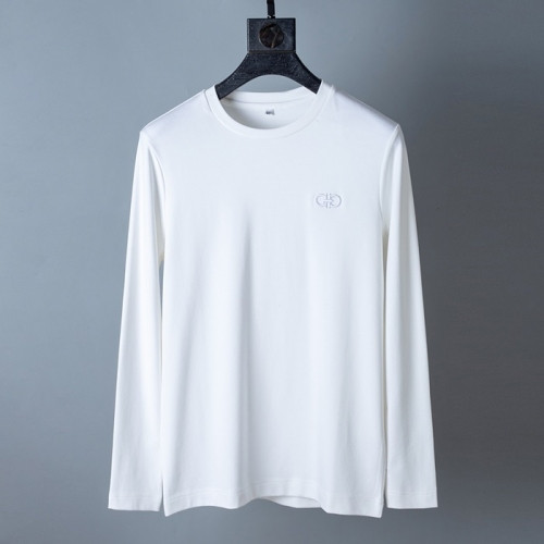 [페라가모]Ferragamo 2020 Mens Basic Logo Cotton Tshirts - 페라가모 2020 남성 베이직 로고 코튼 긴팔티 Fer0316x.Size(m - 3xl).화이트