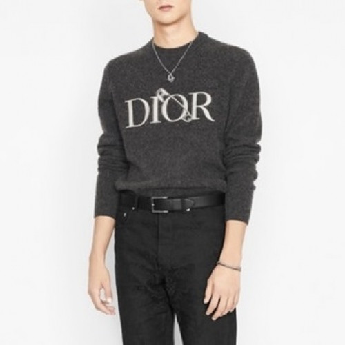 Dior 2020 Mens Retro Logo Crew-neck Sweaters - 디올 2020 남성 레트로 로고 크루넥 스웨터 Dio0916x.Size(xs - l).다크그레이