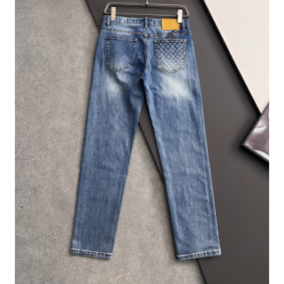루이비통 남성 블루 청바지 - Louis vuitton Mens Blue Jeans - lvc02425x