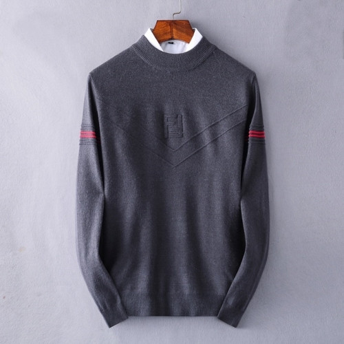 [펜디]Fendi 2020 Mens Logo Crew-neck Wool Sweaters - 펜디 2020 남성 로고 크루넥 울 스웨터 Fen0881x.Size(m - 3xl).그레이