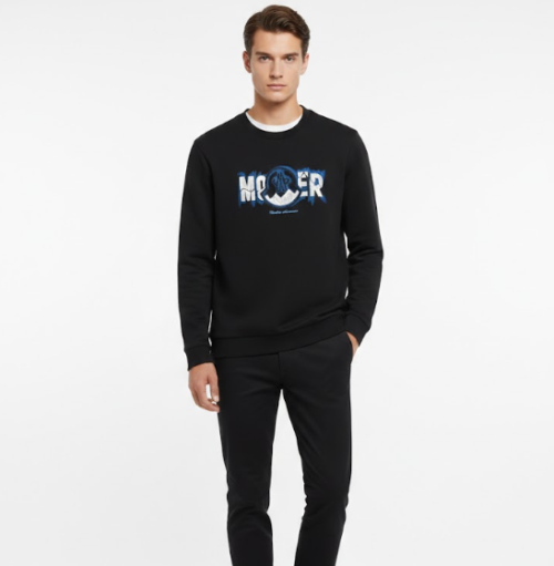 [몽클레어]Moncler 2026 Mens Logo Casual Cotton Tshirts - 몽클레어 2026 남성 로고 캐쥬얼 코튼 긴팔티 Moc02021x.Size(m - 4xl).블랙