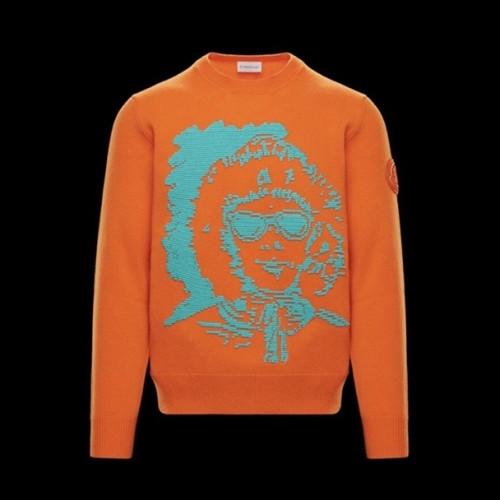 [몽클레어]Moncler 2020 Mens Retro Logo Crew-neck Sweaters - 몽클레어 2020 남성 레트로 로고 크루넥 스웨터 Moc02030x.Size(s - xl).오렌지