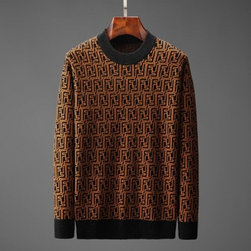 [펜디]Fendi 2020 Mens Logo Crew-neck Wool Sweaters - 펜디 2020 남성 로고 크루넥 울 스웨터 Fen0891x.Size(m - 3xl).브라운