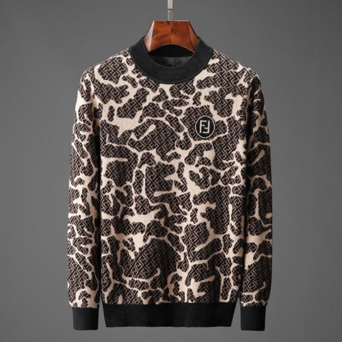 [펜디]Fendi 2020 Mens Logo Crew-neck Wool Sweaters - 펜디 2020 남성 로고 크루넥 울 스웨터 Fen0892x.Size(m - 3xl).브라운