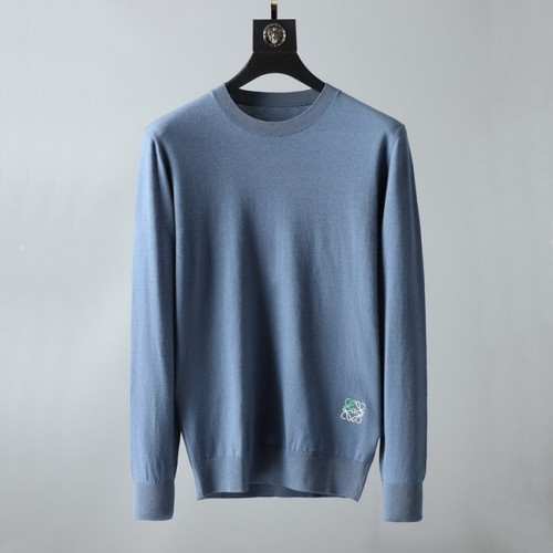 Loewe 2020 Mens Logo Crew-neck Wool Sweaters - 로에베 2020 남성 로고 크루넥 울 스웨터 Loe0338x.Size(m - 3xl).블루