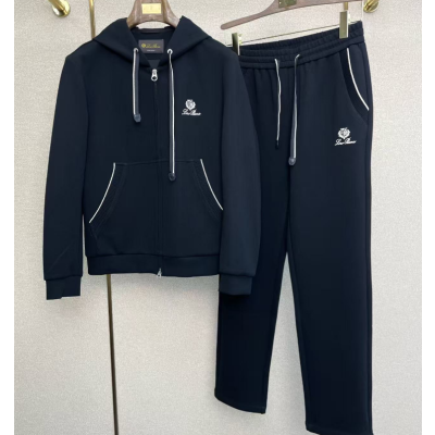Loro Piana Mens Logo Casual Training Clothes&Pants - 로로피아나 남성 로고 캐쥬얼 트레이닝복&팬츠 lpc03508x.Size(m - 3xl).블랙